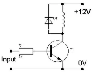 saklar transistor untuk menghidupkan relay saklar transistor untuk menghidupkan relay