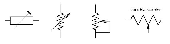 simbol resistor variabel