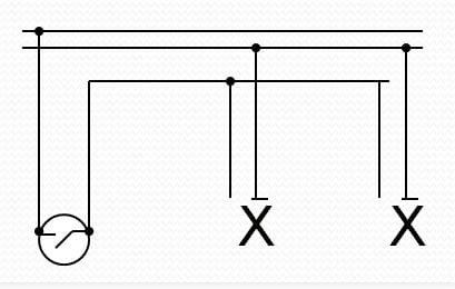 instalasi listrik rumah tangga - diagram garis ganda