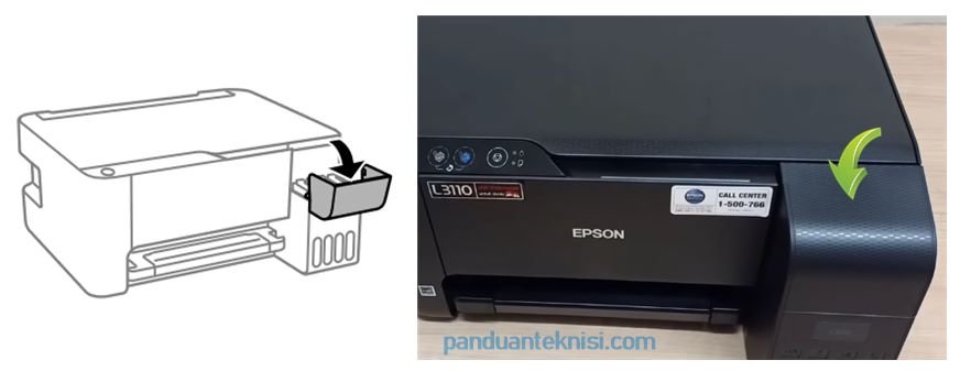 buka cover ink tank epson l3110