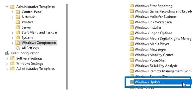 Cara Mematikan Update Windows 10 windows component