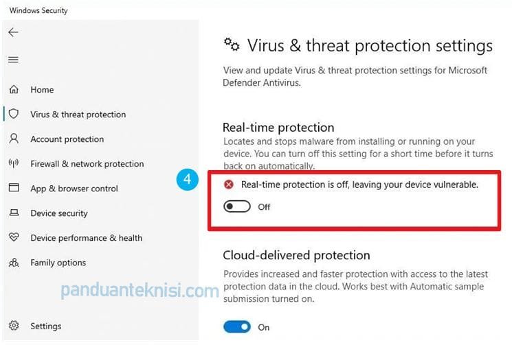 cara mematikan windows defender