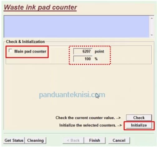 waste ink pad counter Epson L385 initialize