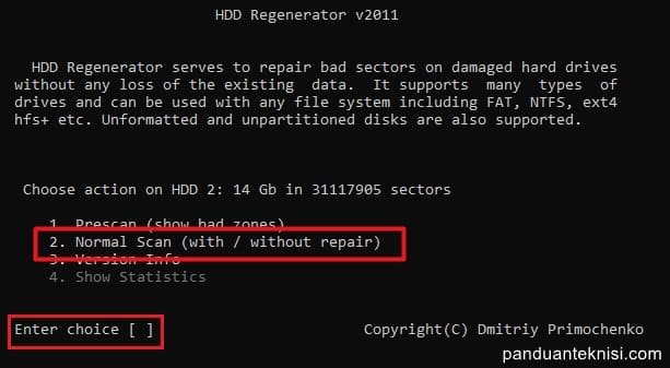 bootable hdd regenerator normal scan