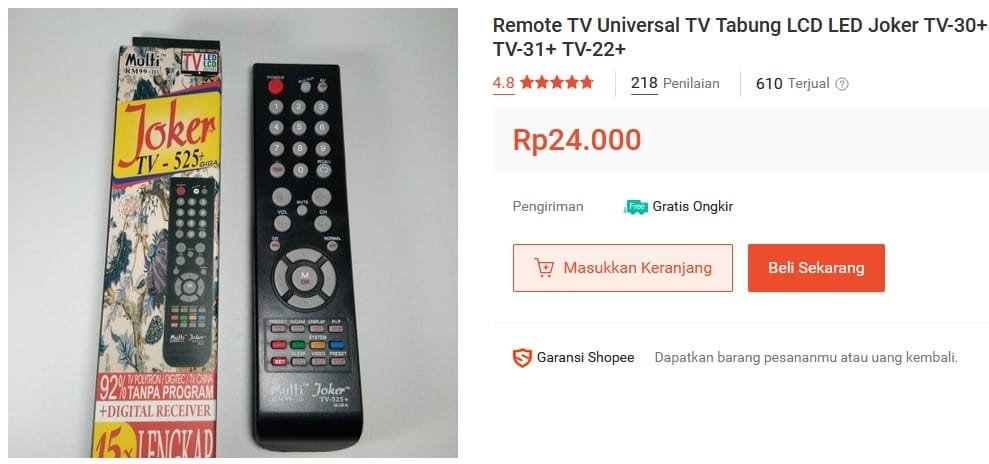 remote joker murah